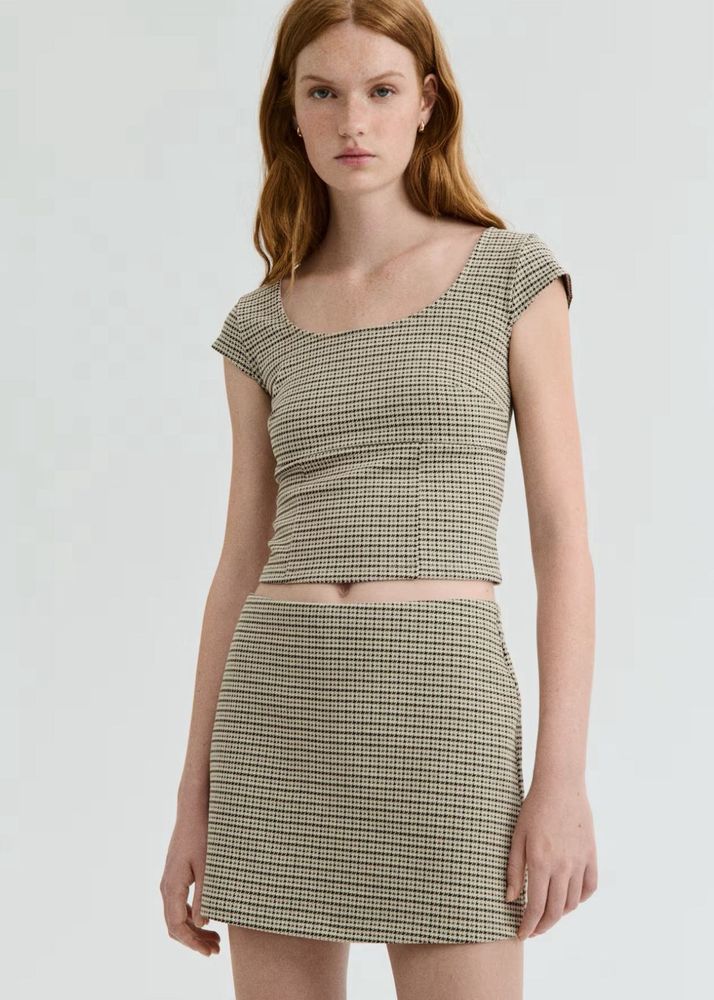 H&amp;m Checked Mini Skirt