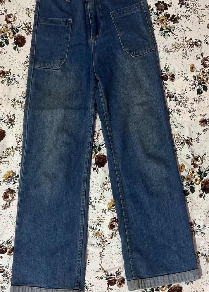 Wide Leg Denim Jeans