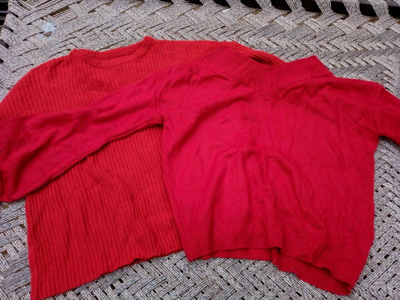 2 pes Red Knitwear Bundle