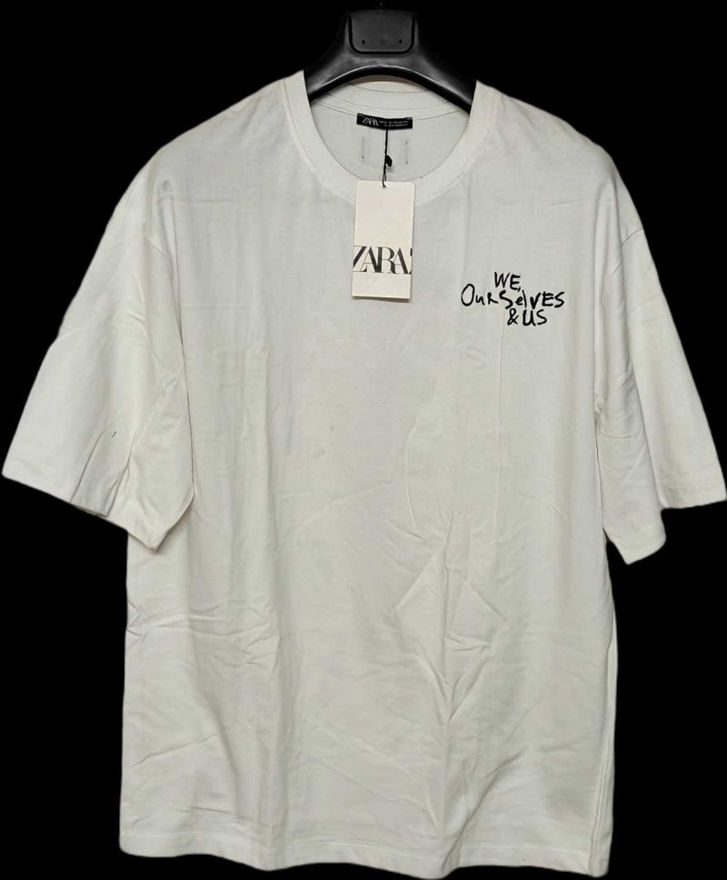 Zara White Graphic T-Shirt