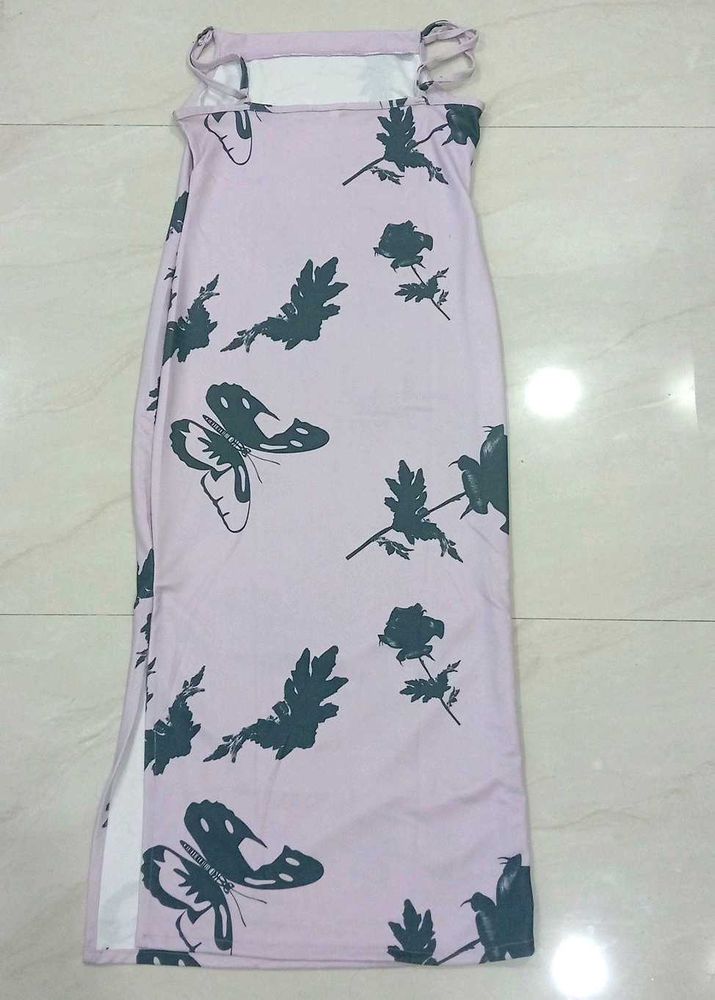 Chic Butterfly Print Maxi Dress