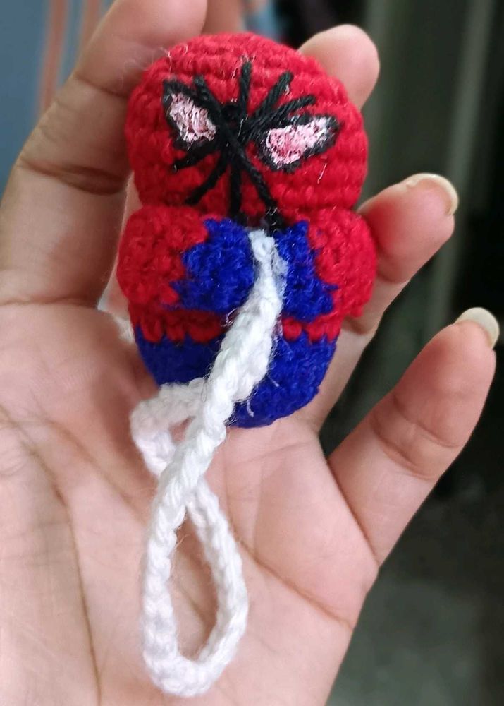 Crochet Spiderman Keychain
