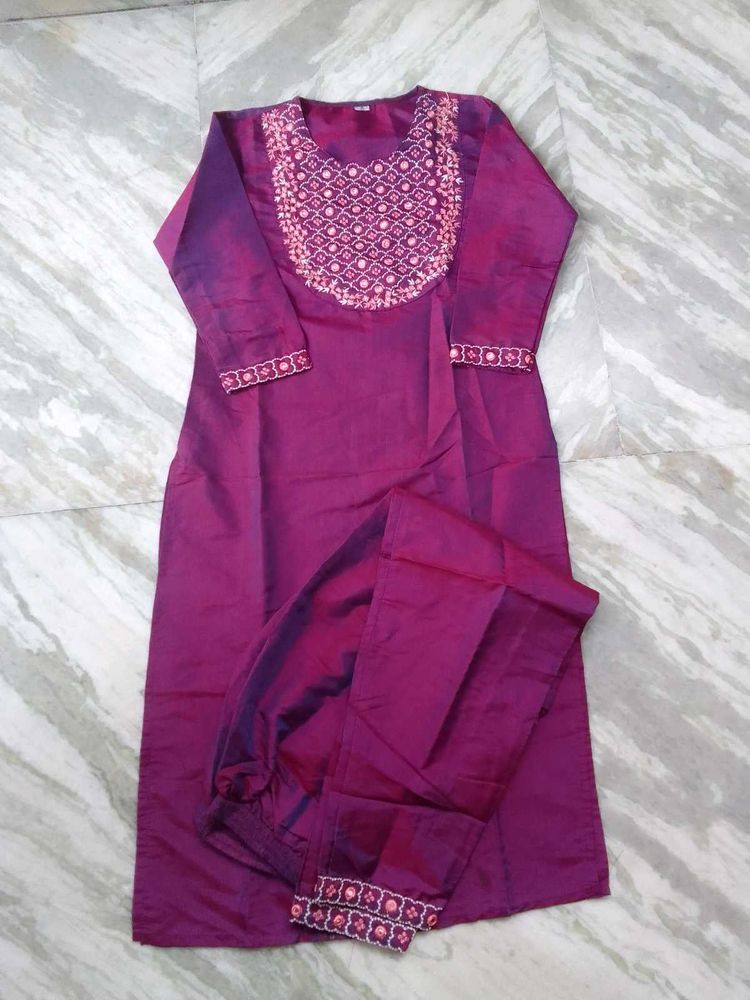 Elegant Embroidered Kurta Set