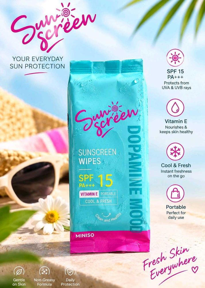 MINISO Sunscreen Wipes