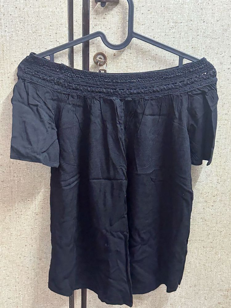 Black Off-Shoulder Top