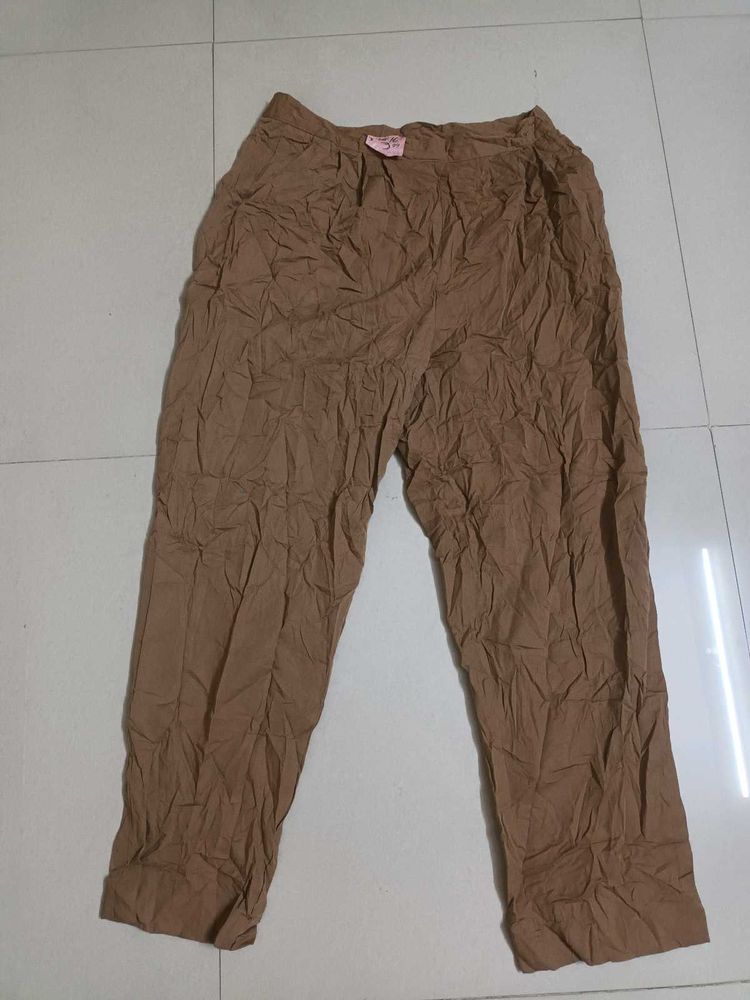 Biege Comfortable Casual Pants