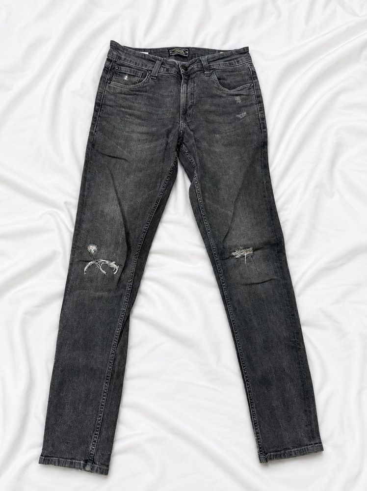JACK &amp; JONES PRODUKT Slim Glenn Grey Distressed Je