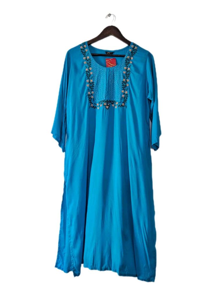 Embroidered Blue Kurta