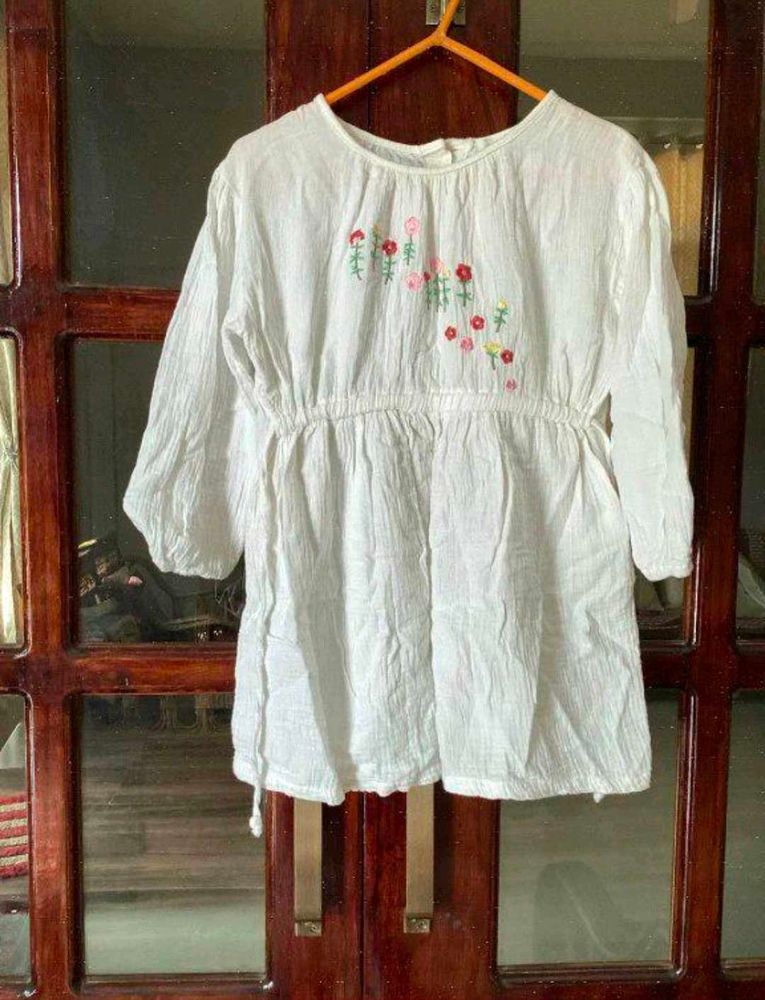 White Embroidered Top