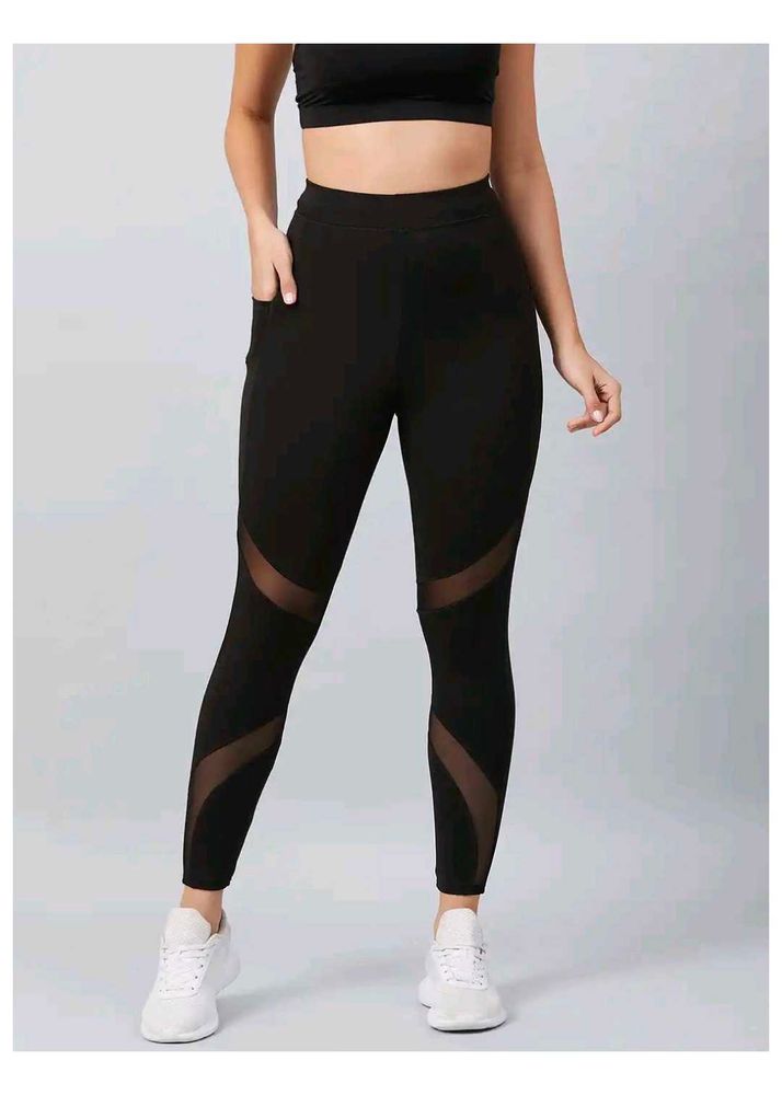 Mesh Panel gym pants