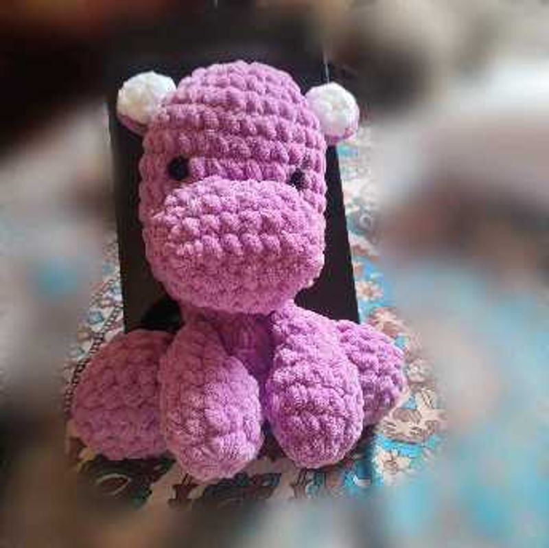 Baby Hippo Crochet Soft Toy