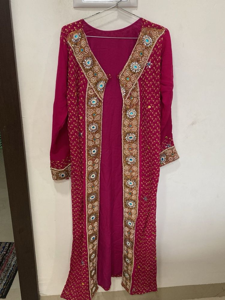 Pink Embellished Duster