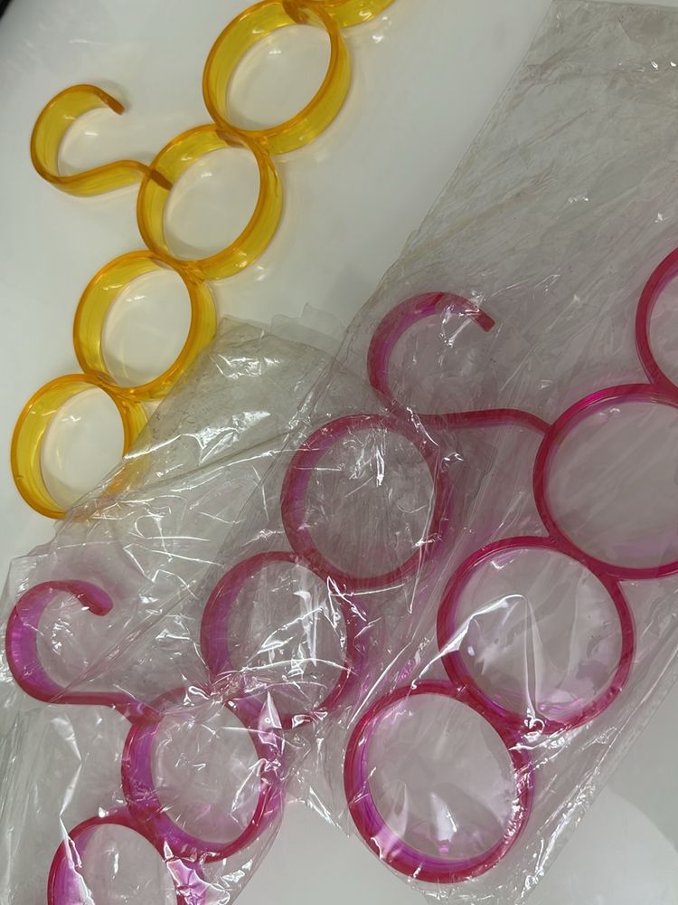 pink and orange 5 circle scarf hanger