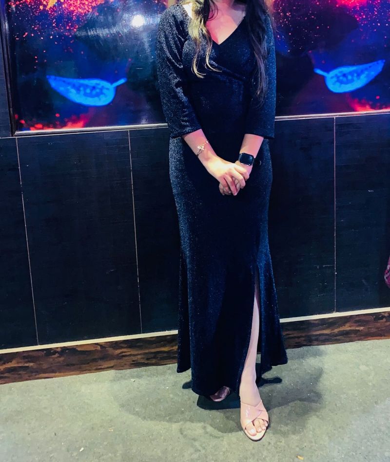 Elegant Navy Blue Maxi Dress