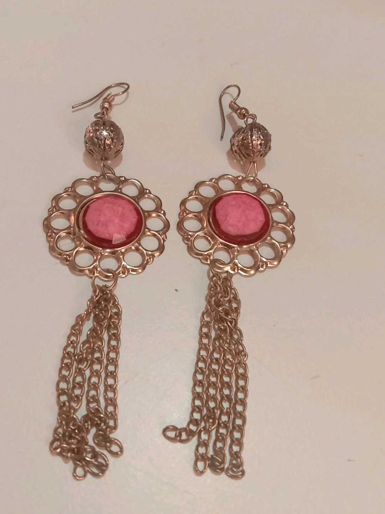 Pink Dangle Earrings