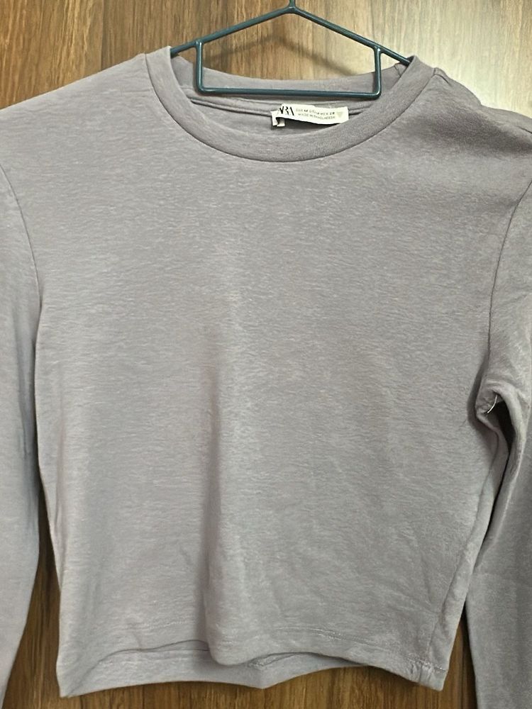 Zara Long Sleeve Crop Top