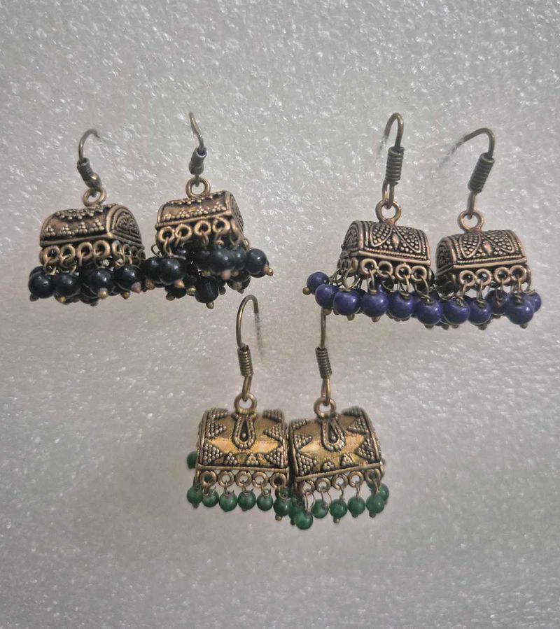 Jhumka Earrings Set - Unused