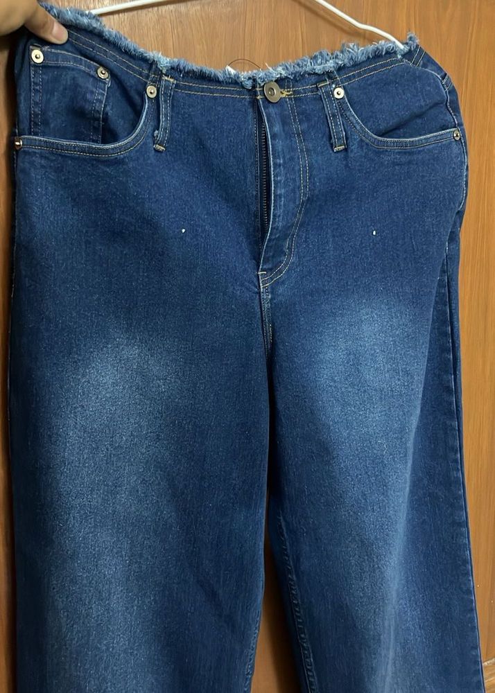 Stylish Wide-Leg Denim Jeans