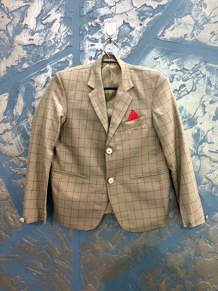 boy Checkered 3pices Blazer