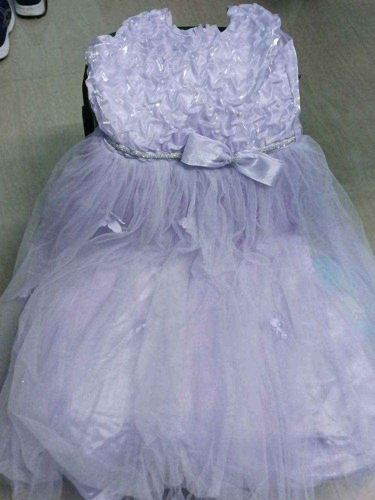 Girls Lavender Sequined frock