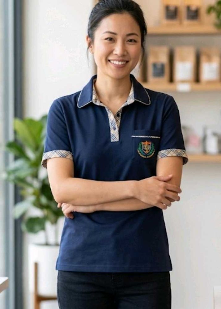 Chic Navy Blue Polo T-Shirt