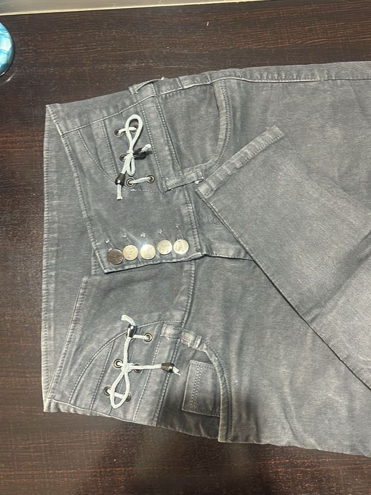 Stylish Grey Denim Pants