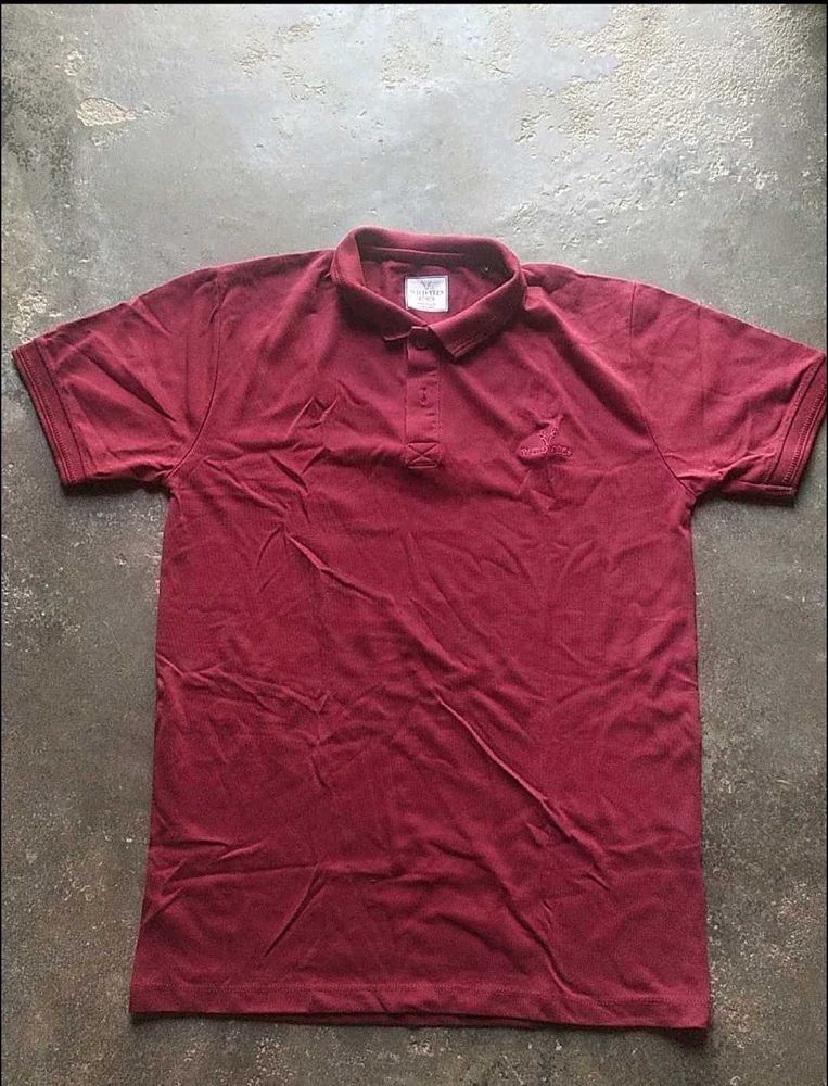 Men's Maroon Polo T-Shirt