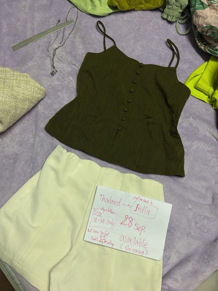 pomelo Olive Camisole Top32-34