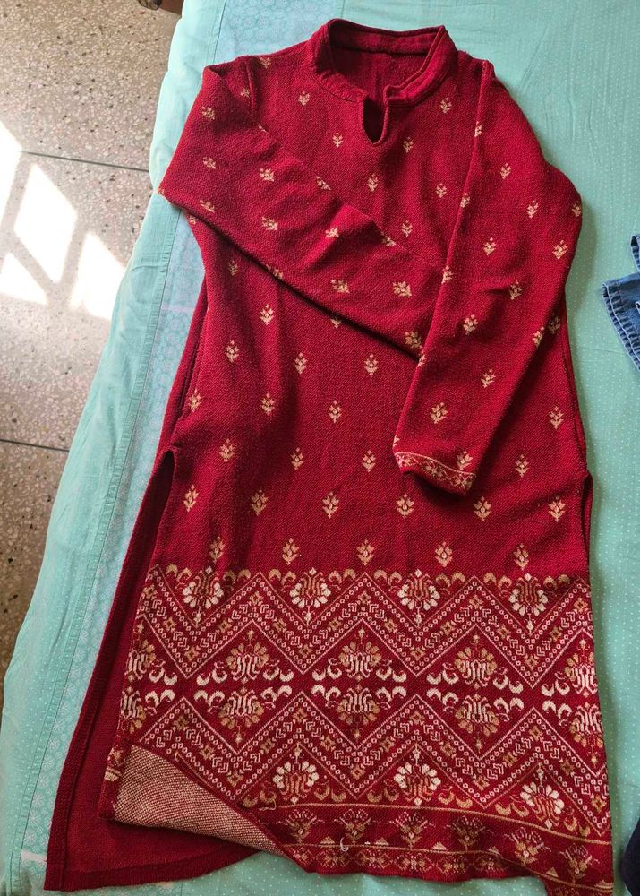Rust woollen Kurta
