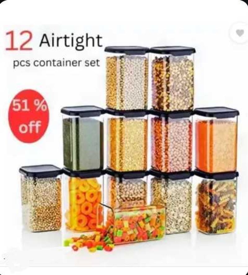 12 Airtight Kitchen Container Set