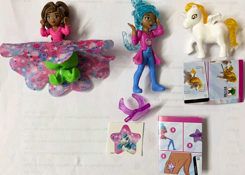 Kinder Joy dolls and unicorn toys