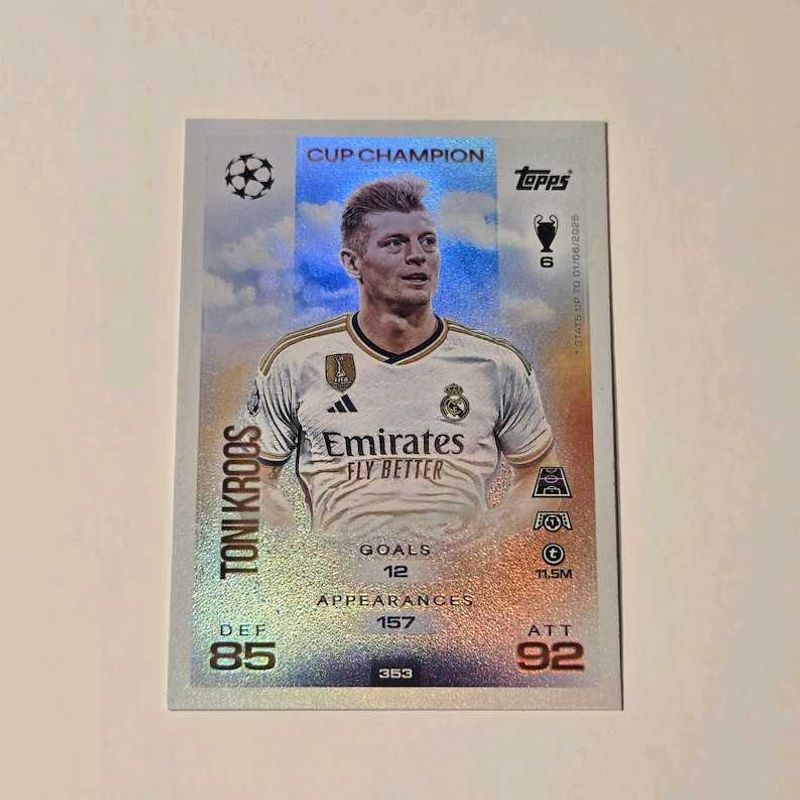 🔥Toni Kroos Cup Champion Trading Card
