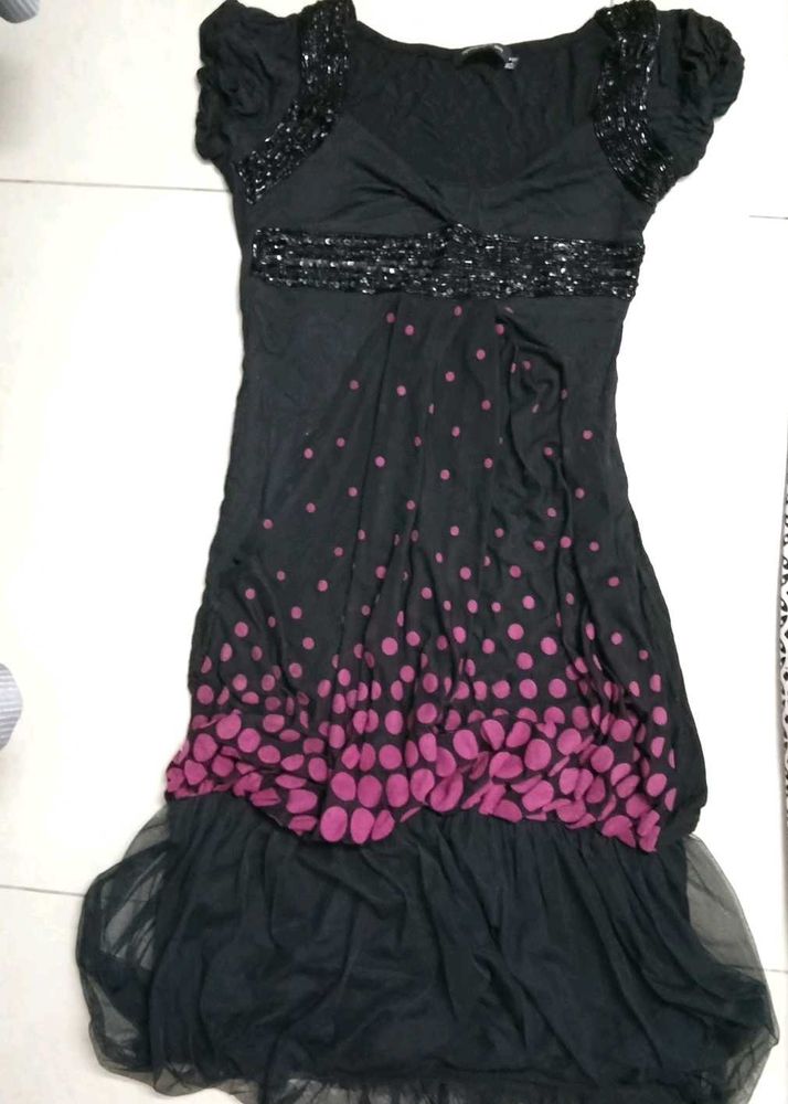 Chic Black Polka Dot Dress