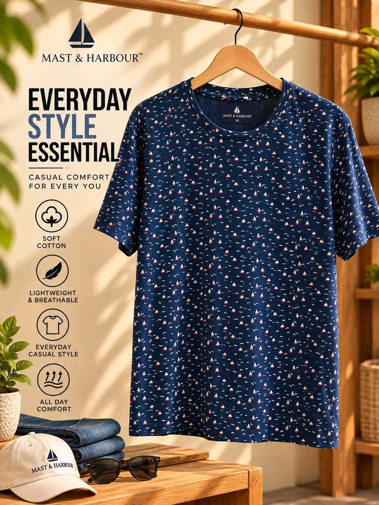 Mast &amp; Harbour Men's Printed T-Shirt