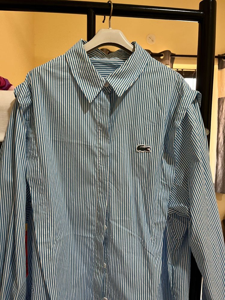 Striped Button-Up Shirt