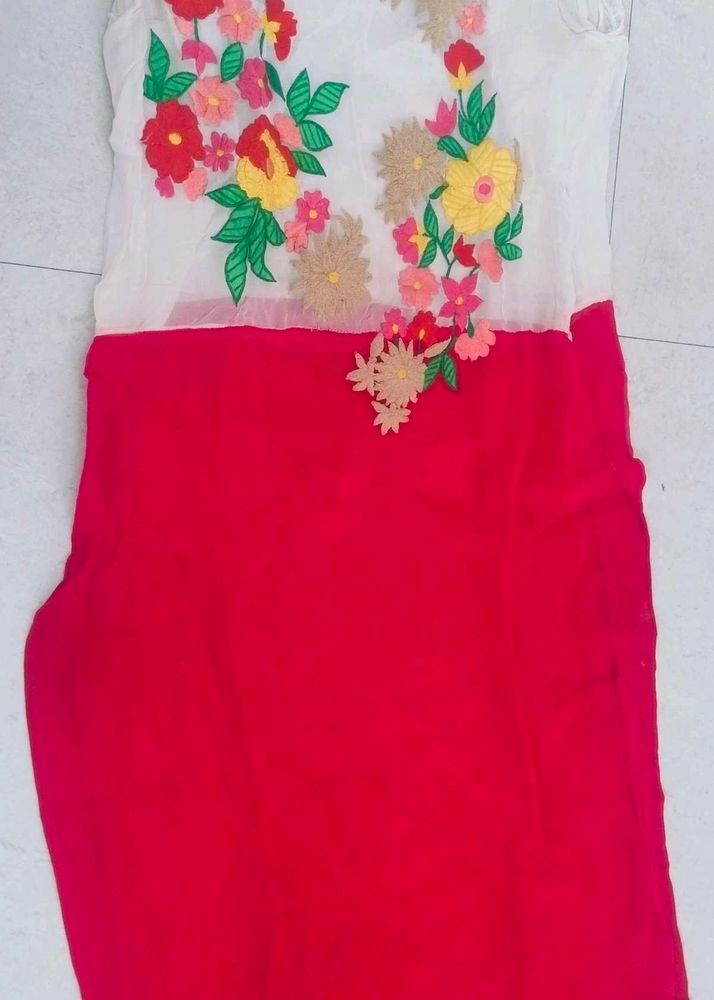 Embroidered Kurta with Floral Design