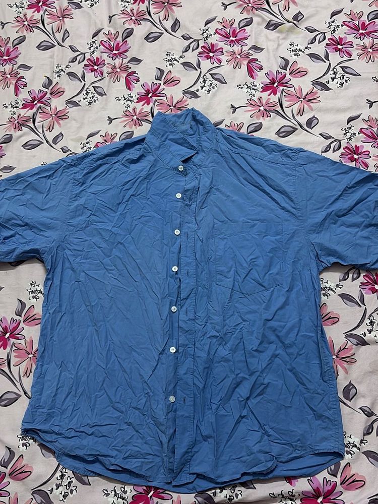 Blue Button-Up Shirt