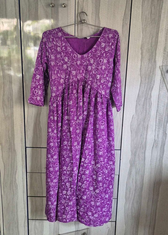 Beautiful Purple Floral Gown