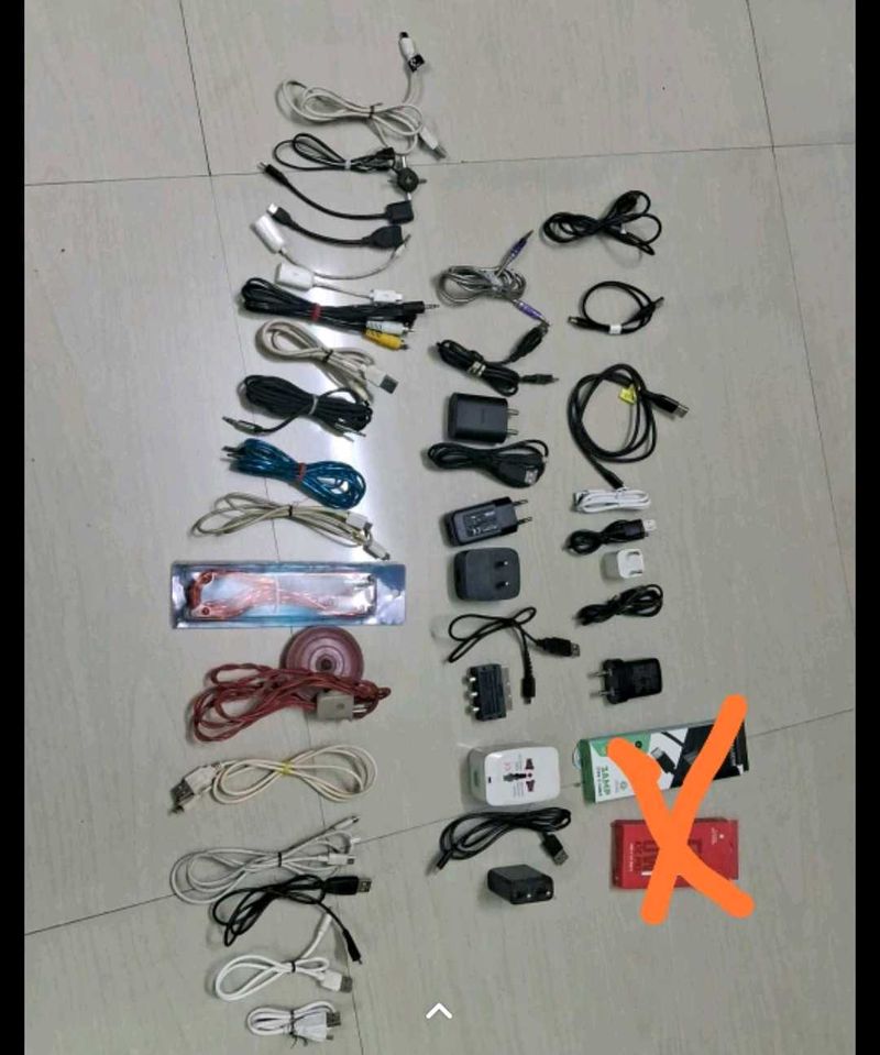 Assorted Phone Chargers &amp; Cables pick up 37