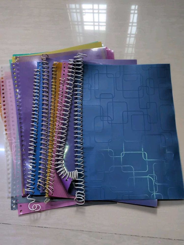 Set of 21 Colorful Spiral Binding files
