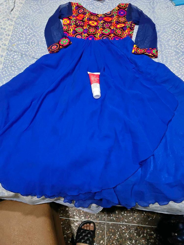 Beautiful Blue Ethnic Gown and new shampoo free