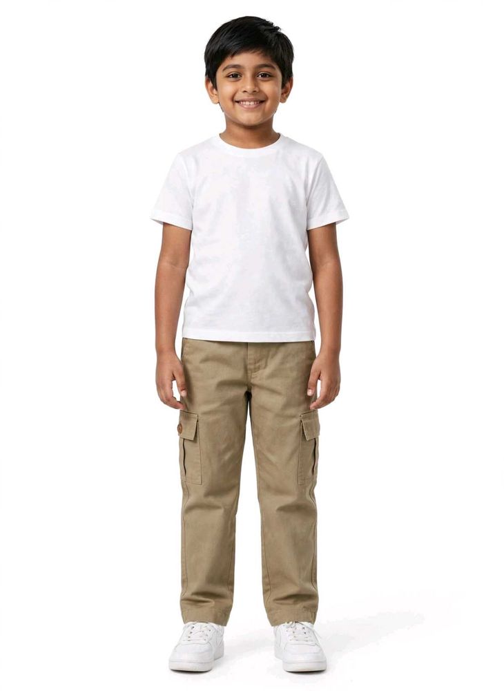 Kids Olive Brown or Khaki Cargo Pants