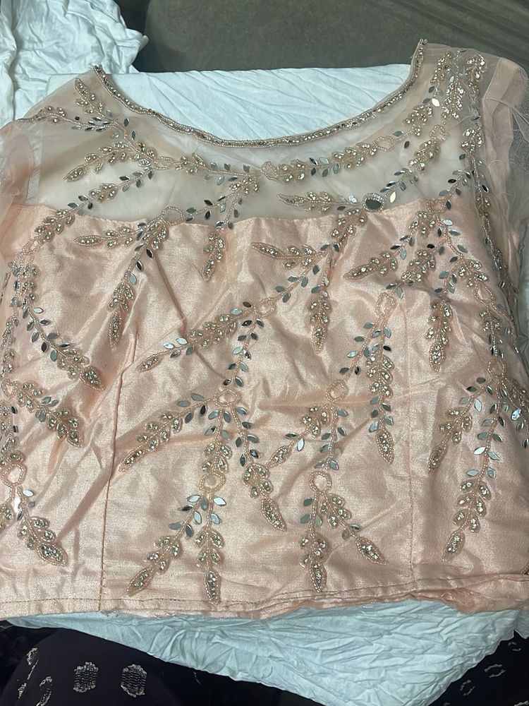 Elegant Embroidered Sheer Blouse