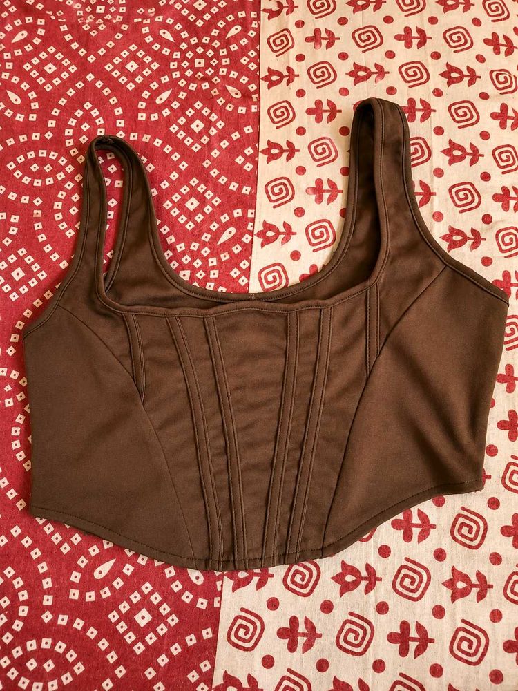 Brown Crop Top 🤎