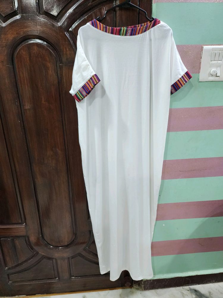 Oversized White Maxi Dress Shein