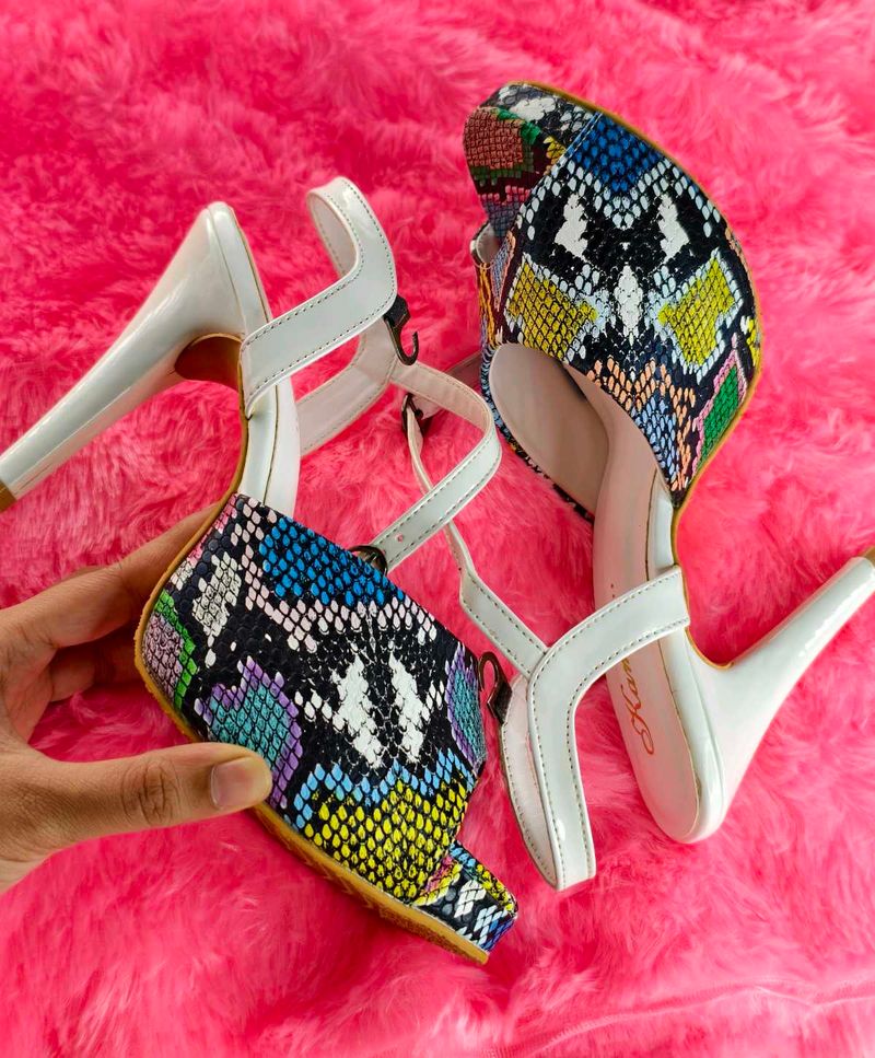 Reptilian Textured Heels