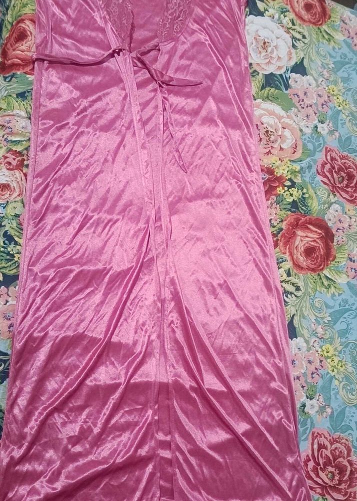 Pink Satin Nightgown