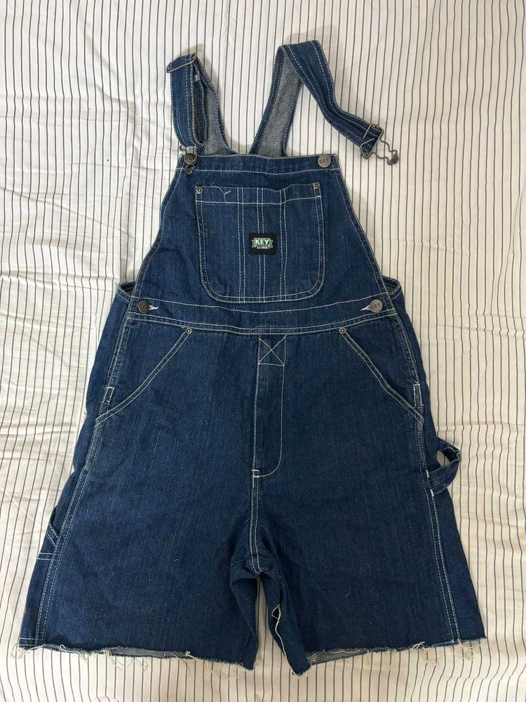 Vintage Denim Overalls Shorts