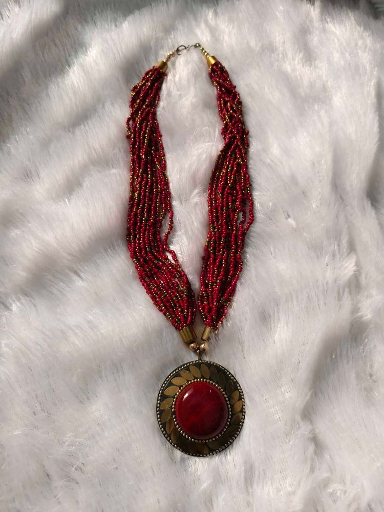 Bohemian Beaded Statement Necklace