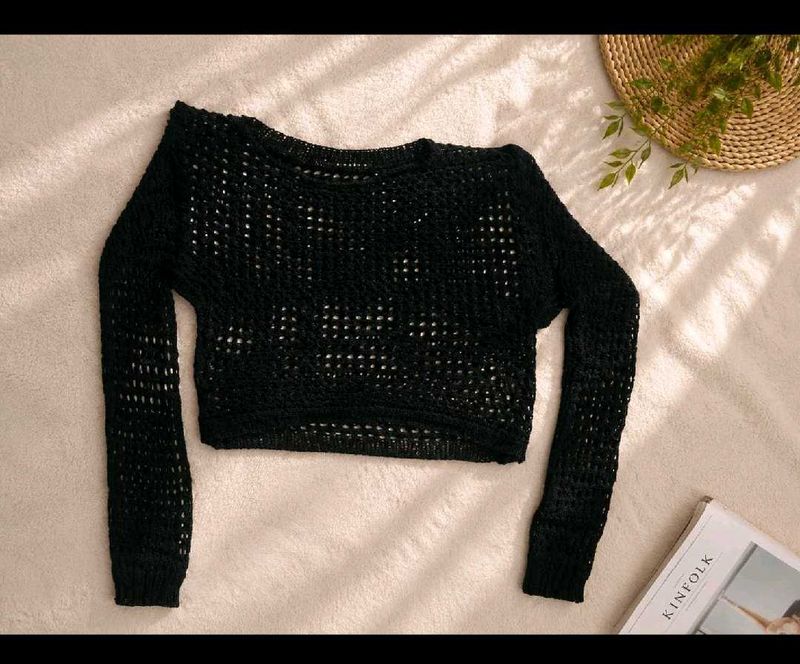 Knit Sweater combo with hand made flowers